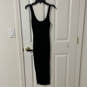 Black Midi-Maxi Bodycon Dress